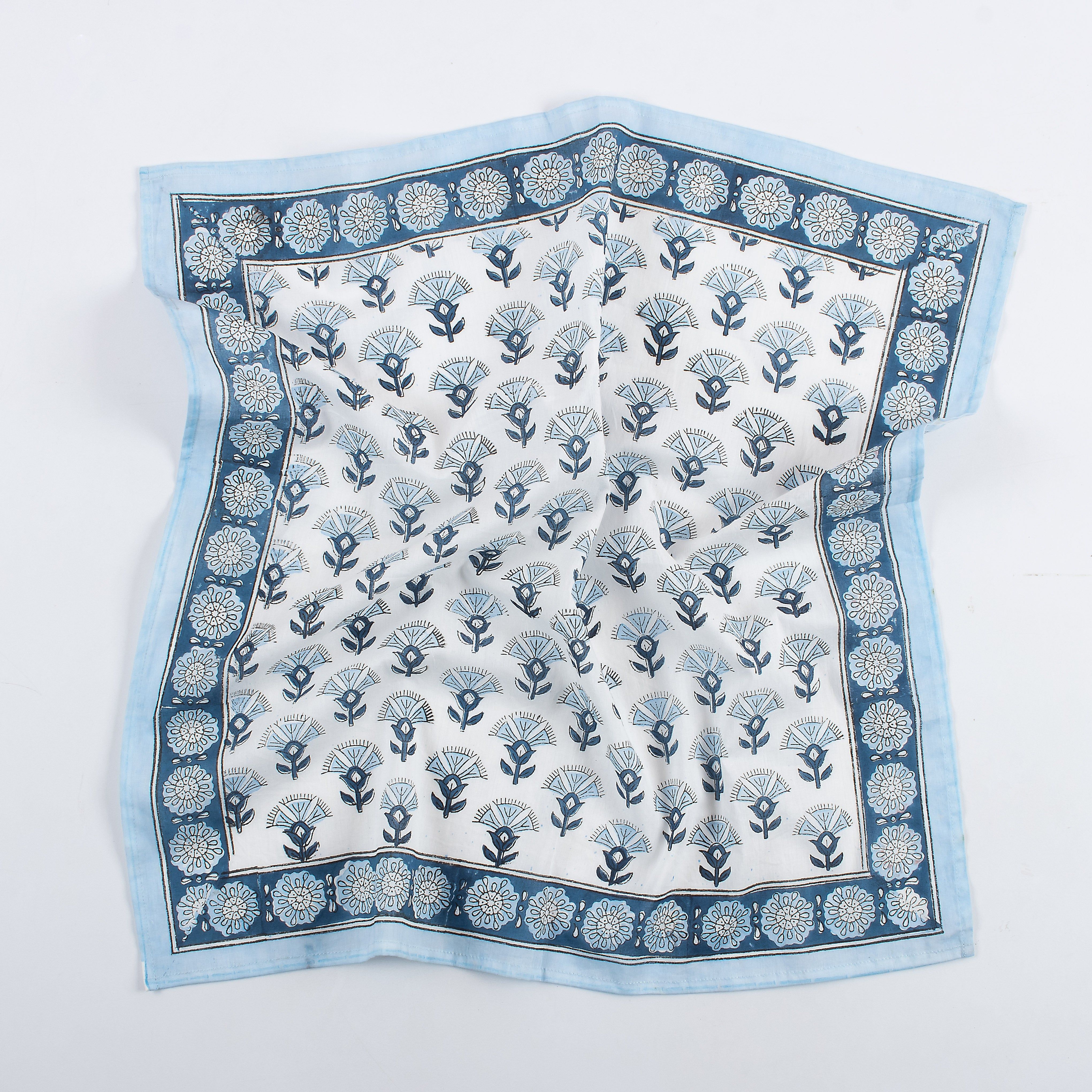 Soft Hand Block Cotton Bandanas for Men & Women Head Wrap 582